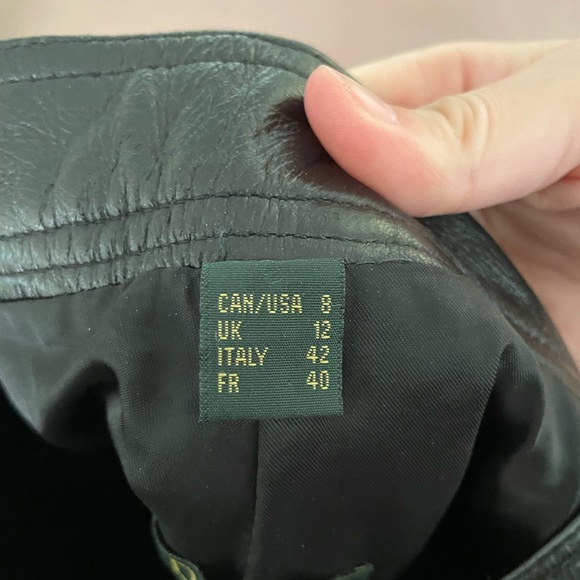 Vintage black leather Danier pants - Picture 2 of 3